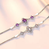 Colorful Zircon High Bracelet Female Leaf Petals Party Travel Jewelry
