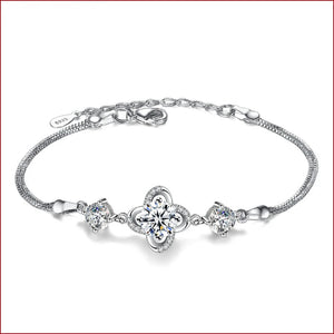 Colorful Zircon High Bracelet Female Leaf Petals Party Travel Jewelry