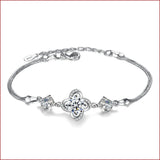 Colorful Zircon High Bracelet Female Leaf Petals Party Travel Jewelry