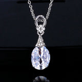 Colorful Gemstone Pendant Necklace For Women Wedding Party