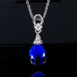 Colorful Gemstone Pendant Necklace For Women Wedding Party