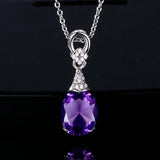 Colorful Gemstone Pendant Necklace For Women Wedding Party