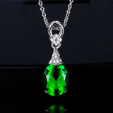 Colorful Gemstone Pendant Necklace For Women Wedding Party