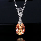 Colorful Gemstone Pendant Necklace For Women Wedding Party