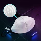 LED Fiber Mask Rechargeable Christmas Sports Bar Dance Party Mask