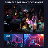 LED Fiber Mask Rechargeable Christmas Sports Bar Dance Party Mask