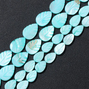 Colorful Leaf Shell Beads Leaves Charms Mother of Pearl for DIY Bracelet