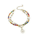 Colorful Daisy Pearl Flower Bracelet Bohemia Small Fresh Sense
