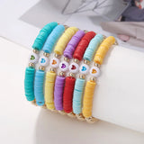 Boho Beaded Love Heart Bracelet Set for Women