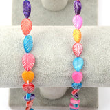 Colorful Mixed Green Small Leaf Shape Beads for Jewelry Making