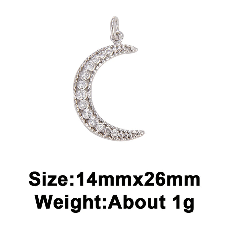 Colorful Moon DIY Jewelry for Pendant Bracelet Earrings KeyChain Necklace Making