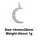 Colorful Moon DIY Jewelry for Pendant Bracelet Earrings KeyChain Necklace Making