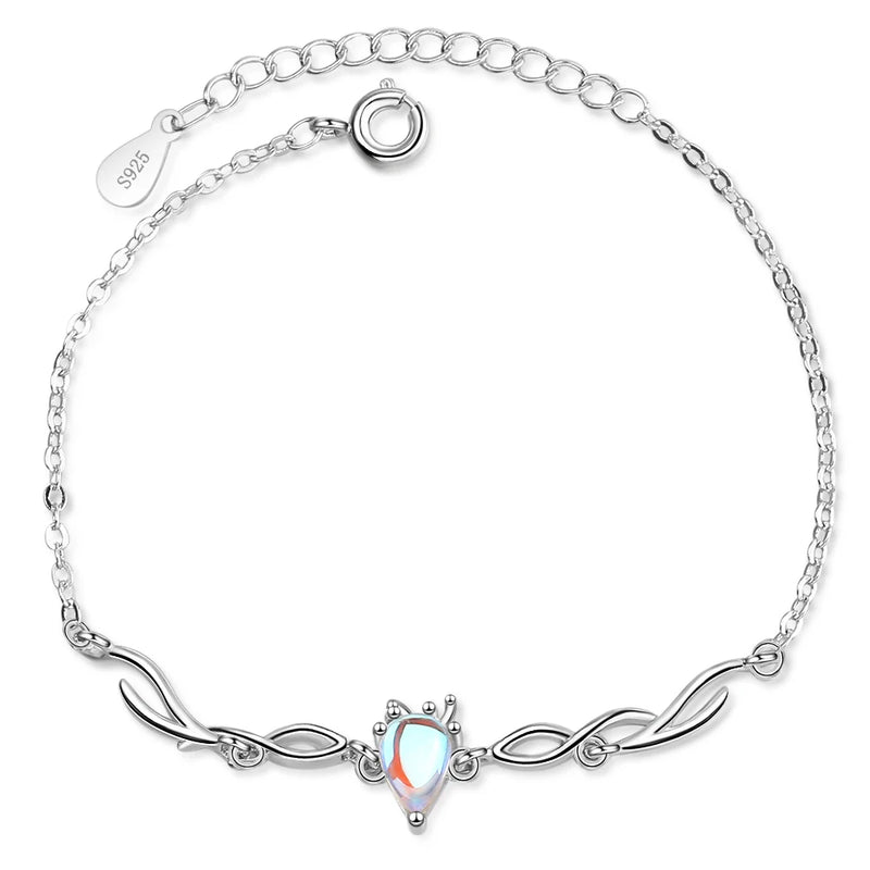 Colorful Moonstone Antlers Bracelet for Women - Party Gift