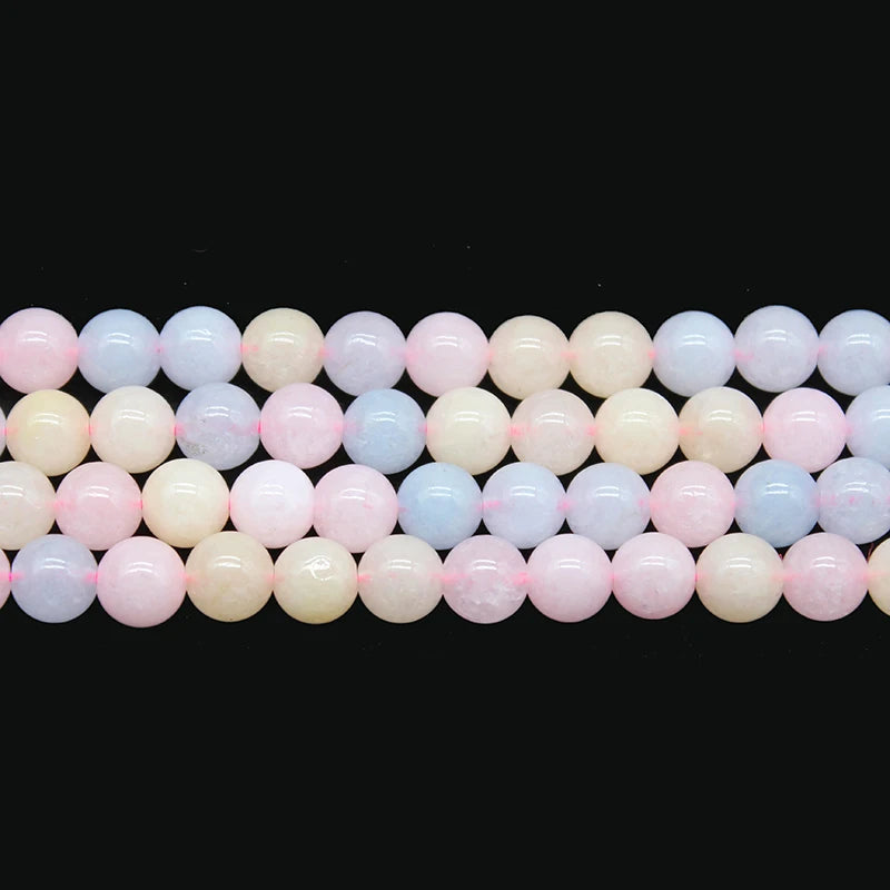 Colorful Morganite Stone Beads 6 8 10mm
