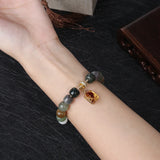 Colorful Natural Gems Bracelet Women Beaded Bangle Charm Fine Jewelry