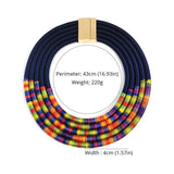 Colorful Rope Chains Necklaces Indian Jewelry Statement Chokers African