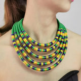 Colorful Rope Chains Necklaces Indian Jewelry Statement Chokers African