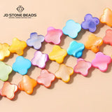Colorful Mother of Pearl Four-Leaf Clover Beads for Jewelry Making