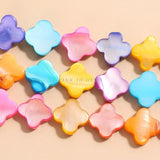 Colorful Mother of Pearl Four-Leaf Clover Beads for Jewelry Making