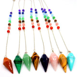 Colorful Crystal Pendulum Hexagonal Column Conical Healthy Reiki