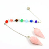 Colorful Crystal Pendulum Hexagonal Column Conical Healthy Reiki