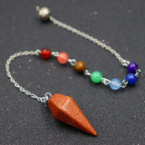 Colorful Crystal Pendulum Hexagonal Column Conical Healthy Reiki