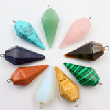 Colorful Crystal Pendulum Hexagonal Column Conical Healthy Reiki