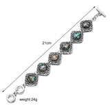 Colorful Shell Bangle Bracelet Geometric Hollow Adjustable Jewelry