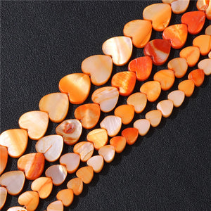 Shell Beads Heart Shape Mother of Pearl for Jewelry Making