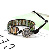Colorful Natural Stone Bracelet Hand Woven Women's Boho Wrap Bracelet