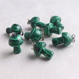 Natural Stone Mushroom Pendant Turquoise Tigereye Unakite Charms