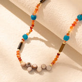 Colorful Stone Evil Eye Necklace for Women