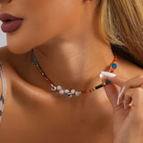 Colorful Stone Evil Eye Necklace for Women