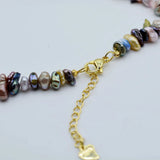 Colorful Baroque Pearl Necklace Rainbow Choker Women Necklace