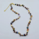 Colorful Baroque Pearl Necklace Rainbow Choker Women Necklace