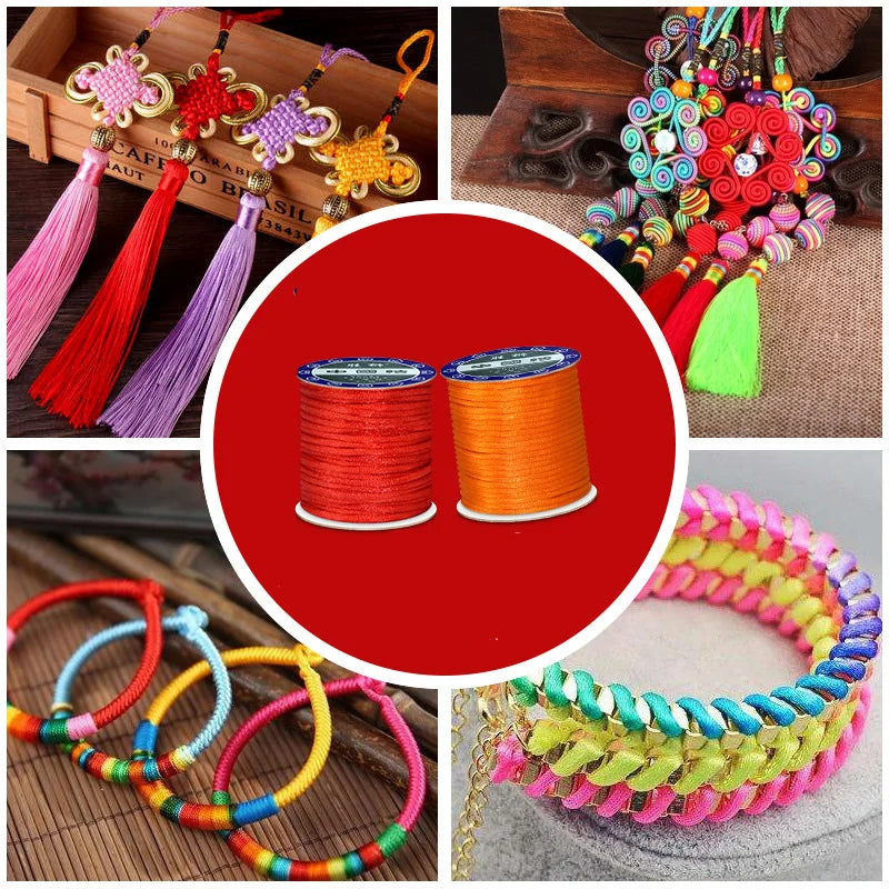 Colorful Nylon Knot Cord Thread DIY Hand Stitching Thread 1.5/2mm