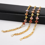 Peach Crystal Zircon Bracelet Jewelry - Fantastic Wristlet Trinket