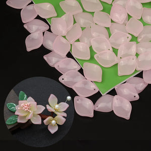 Colorful Petals Shape Lampwork Glass Beads for DIY Accessories