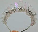 Pink Raw Crystal Witch Halloween Crown Hairband
