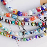 Colorful Plum Blossom Beaded Necklace Bracelet Set