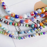 Colorful Plum Blossom Beaded Necklace Bracelet Set