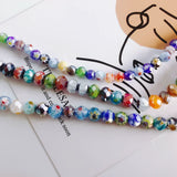 Colorful Plum Blossom Beaded Necklace Bracelet Set