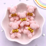 Resin Cartoon Bow Rose Bear Flatback Stone 8PCS DIY Wedding Decor
