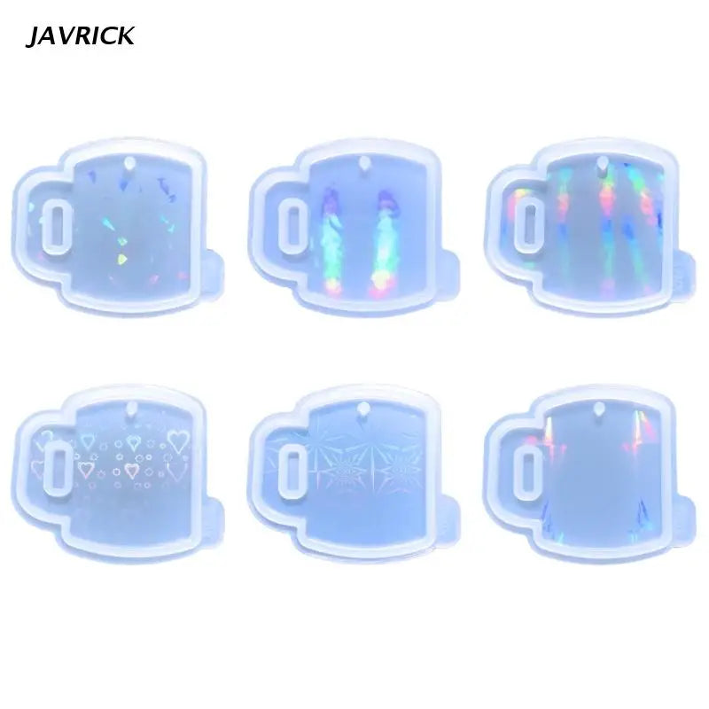 Colorful Resin Mold Keychain Silicone Molds Cup Pendant