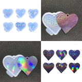 Heart Resin Mould, Pendant Mold for DIY Jewelry Making, Silicone Keychain Mold
