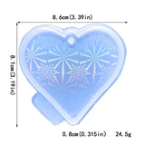 Heart Resin Mould, Pendant Mold for DIY Jewelry Making, Silicone Keychain Mold