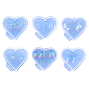 Heart Resin Mould, Pendant Mold for DIY Jewelry Making, Silicone Keychain Mold