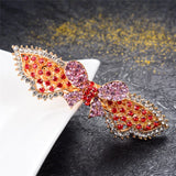 Rhinestone Crystal Butterfly Barrettes Wedding Hair Accessories