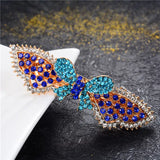 Rhinestone Crystal Butterfly Barrettes Wedding Hair Accessories