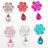 Colorful Rhinestone Flower Base Metal Findings For Jewelry Making